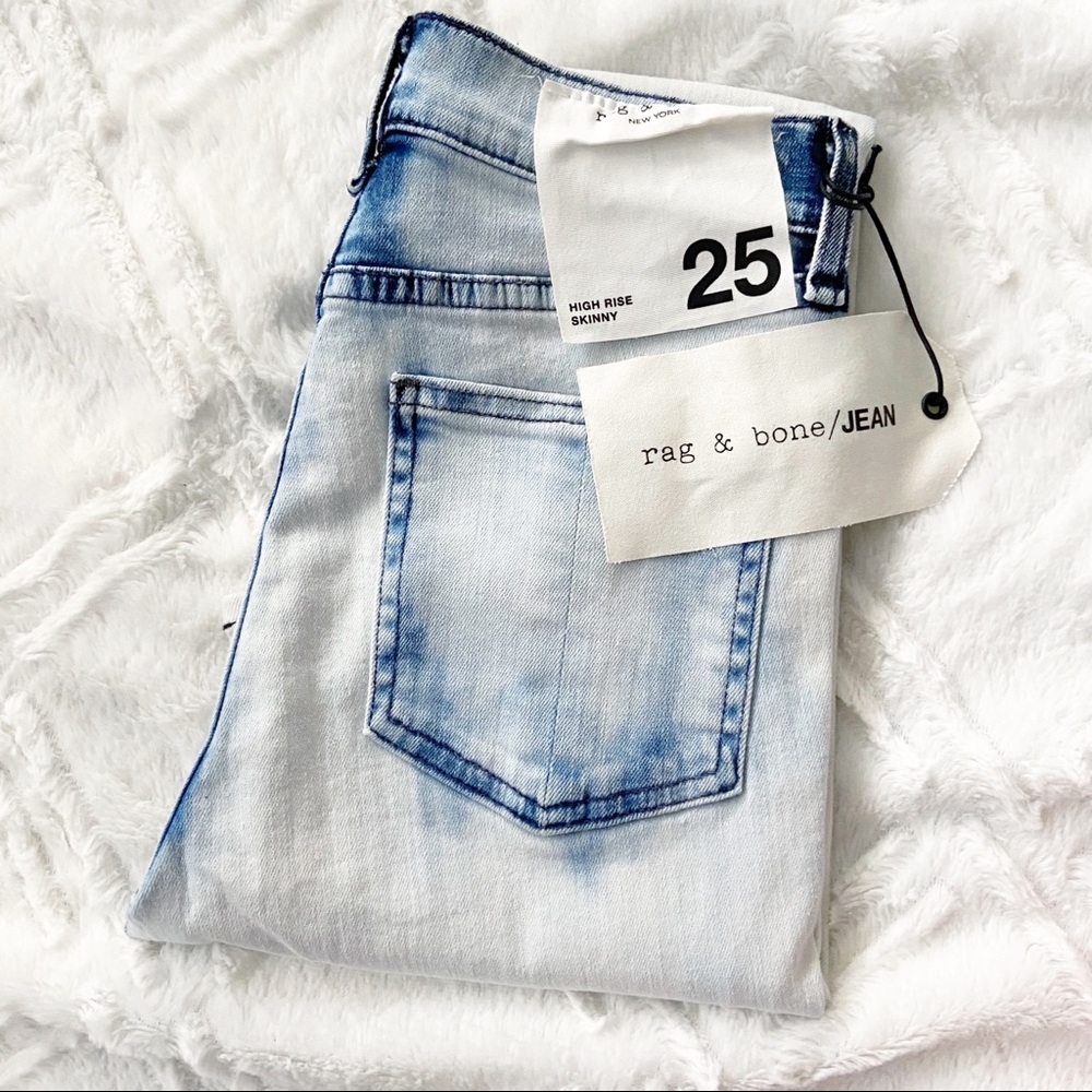 Rag & Bone NWT High Rise Skinny Jeans Bleach